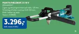 Davidsen Makita pælebor 2 x 18 v tilbud
