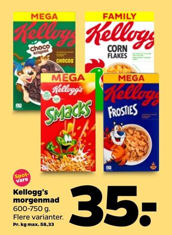 Netto Kellogg's morgenmad tilbud