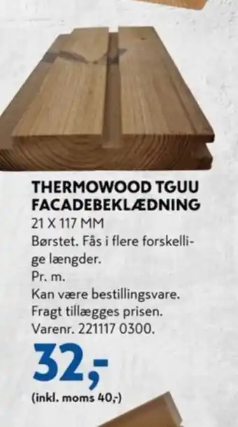 Davidsen Thermowood TGUU facadebeklædning tilbud