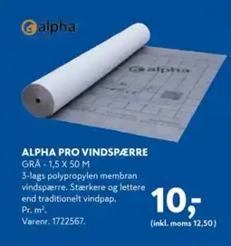 Davidsen Alpha pro vindspærre tilbud