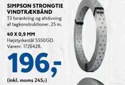 Davidsen Simpson strongtie vindtrækbånd tilbud