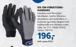 Davidsen Ox-On vibrations- handske tilbud