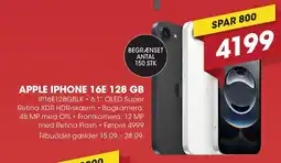 Punkt1 Apple iphone 16E 128 GB tilbud
