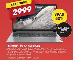 Punkt1 LENOVO 15,6" bærbar tilbud