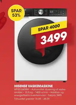 Punkt1 Hisense Vaskemaskine tilbud