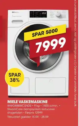 Punkt1 Miele Vaskemaskine tilbud