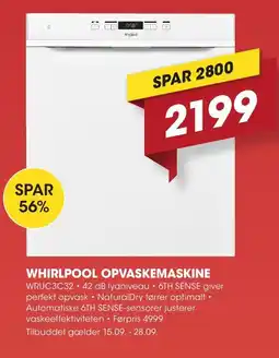 Punkt1 Whirlpool Opvaskemaskine tilbud