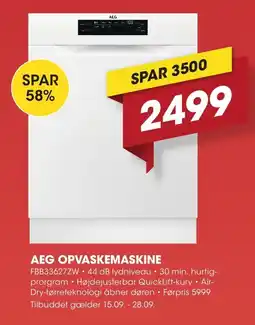 Punkt1 AEG Opvaskemaskine tilbud