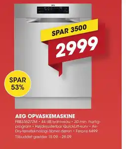 Punkt1 AEG Opvaskemaskine tilbud