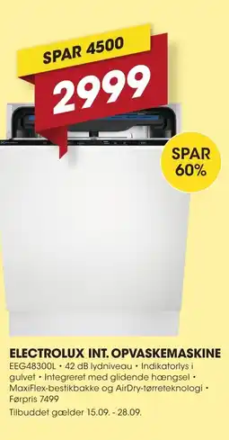 Punkt1 Electrolux Int. opvaskemaskine tilbud