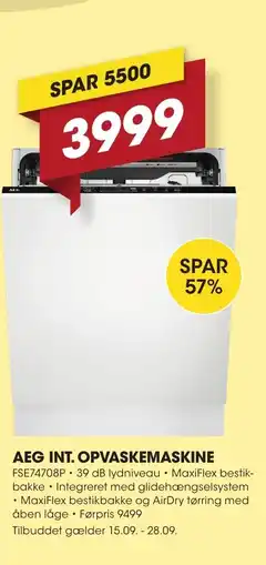 Punkt1 Aeg int. Opvaskemaskine tilbud