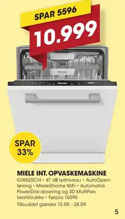 Punkt1 Miele int. Opvaskemaskine tilbud