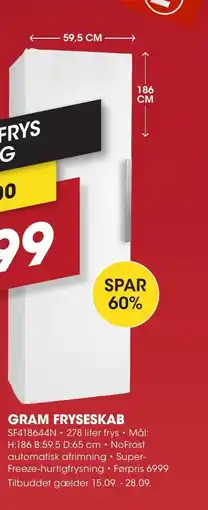 Punkt1 Gram Fryseskab tilbud