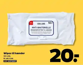 Netto Wipes til hænder tilbud