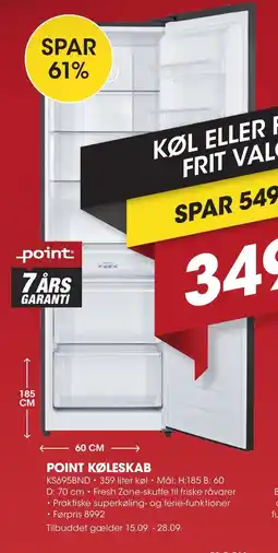 Punkt1 Point køleskab tilbud