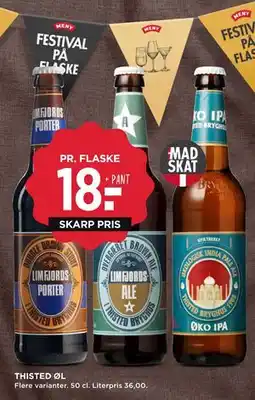 MENY THISTED ØL, DKK 18 tilbud