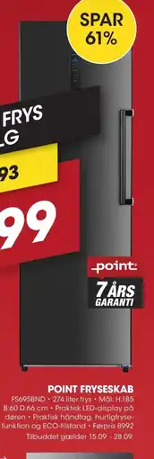 Punkt1 Point fryseskab tilbud