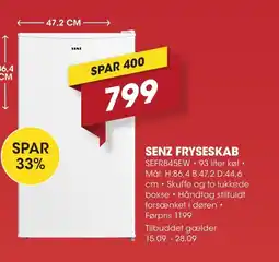 Punkt1 SENZ Fryseskab tilbud