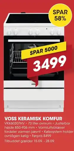 Punkt1 Voss Keramisk komfur tilbud