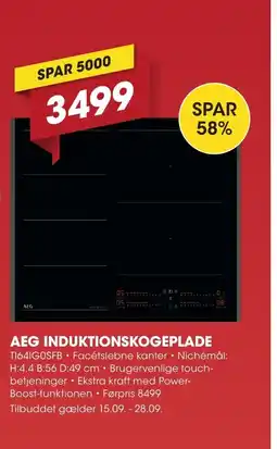 Punkt1 AEG Induktionskogeplade tilbud