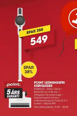 Punkt1 Point Ledningsfri støvsuger tilbud