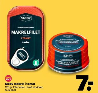 Netto Sæby makrel i tomat tilbud
