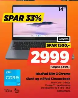 Power Lenovo IdeaPad Slim 3 Chrome Slank og stilfuld Chromebook tilbud