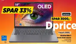 Power Lenovo IdeaPad Slim 3 Smuk OLED-skærm tilbud