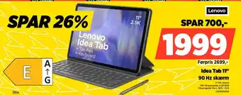 Power Lenovo Idea Tab 11" 90 Hz skærm tilbud