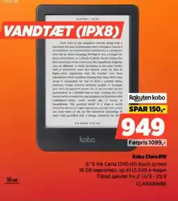 Power Rakuten kobo Kobo Clara BW tilbud