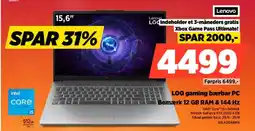 Power LOQ gaming bærbar PC Bemærk 12 GB RAM & 144 Hz tilbud
