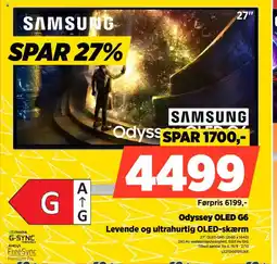 Power SAMSUNG Odyssey OLED G6 Levende og ultrahurtig OLED-skærm tilbud