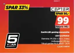 Power CEPTER Zenith LED gaming musemåtte LED-lyseffekter tilbud