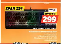 Power HYPER Alloy Core RGB gaming tastatur Mediekontrol og hurtig adgangstaster tilbud