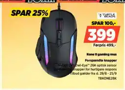 Power TURTLE BEACH Kone II gaming mus Forspændte knapper tilbud