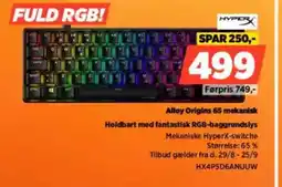 Power Hyper alloy origins 65 mekanisk Holdbart med fantastisk RGB-baggrundslys tilbud