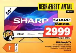 Power SHARP UHD Google TV tilbud