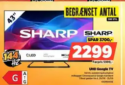 Power SHARP UHD Google TV tilbud