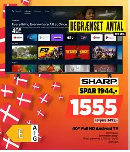 Power SHARP 40" Full HD Android TV tilbud