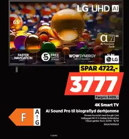 Power LG 4K Smart TV Al Sound Pro til biograflyd derhjemme tilbud