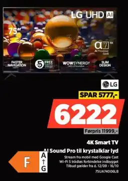 Power LG 4K Smart TV Al Sound Pro til krystalklar lyd tilbud