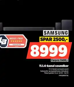 Power SAMSUNG 11.1.4-kanal soundbar tilbud