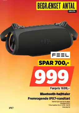 Power FEEL Bluetooth-højttaler Fremragende IPX7-vandtæt tilbud