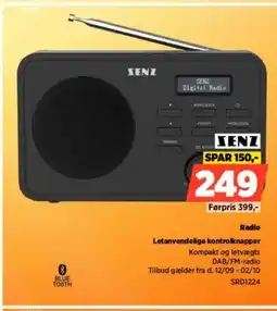 Power ZENZ Radio Letanvendelige kontrolknapper tilbud