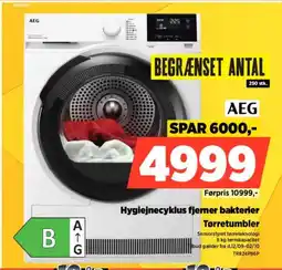 Power AEG Hygiejnecyklus fjerner bakterier Tørretumbler tilbud