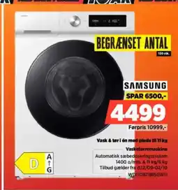 Power SAMSUNG Vask & tør i en med plads till Vasketørremaskine tilbud