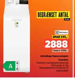 Power Electrolux Anti-Allergy Vapour-program Topbetjent tilbud