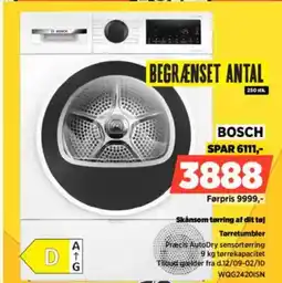 Power BOSCH Skånsom tørring af dit tøj Tørretumbler tilbud