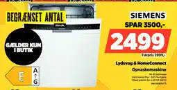 Power SIEMENS Lydsvag & HomeConnect Opvaskemaskine tilbud