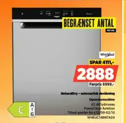 Power Whirlpool NaturalDry-automatisk døråbning Opvaskemaskine tilbud